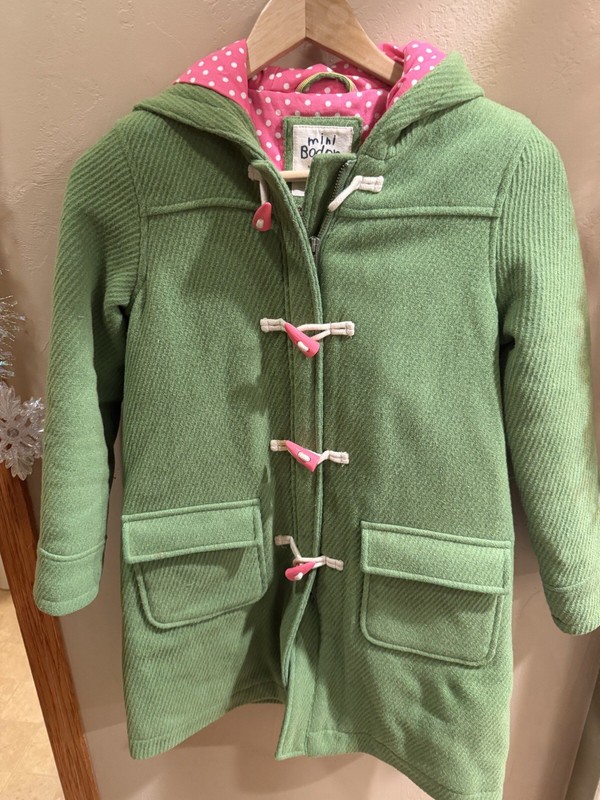 Mini Biden Wool Blend Hooded Duffle Coat Girls Size 9-10 