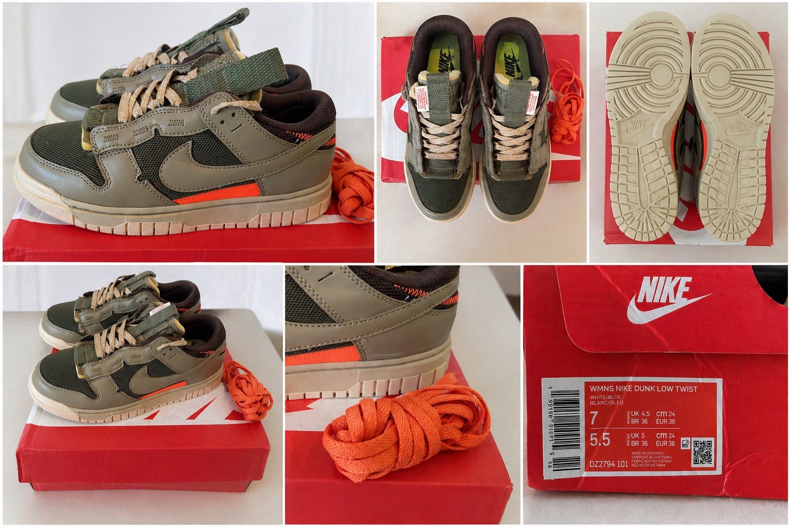 Nike Jumbo Olive Größe 38 5 Neu & Ungetragen mit Etikett