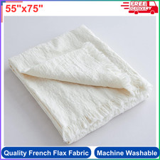 100 Linen Throw Blanket with Fringe for Couch/Bed/Sofa/Gift Natural Washed Flax