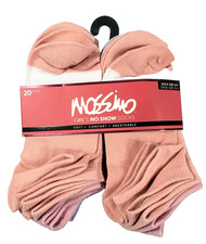 Mossimo Girls Comfort No Show Socks 20 Pairs Sock Size 6-8 Shoe 12-4 New