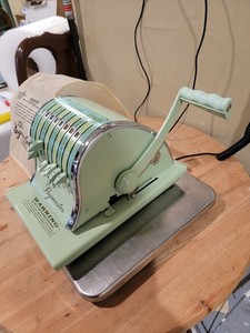 Vintage Paymaster Series X-2000 Check Writer Stamping Machine Mint Green. MINT!!