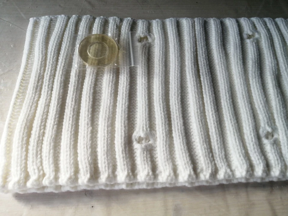 O bag - BORDO LANA per Borse GRANDI - LANA COSTE LARGHE WHITE - Immagine 2 di 2