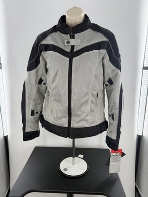 Bilt Techno Mesh Women's Padded Motorcycle Jacket Black Gray BLM13-BLK/GRY-WMD
