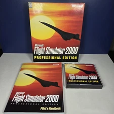 Microsoft Flight Simulator 2000 Professional Edition (PC, 1999) BIG BOX