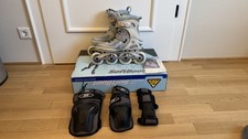 K2 Athena 6.1 Damen Inline Skates Gr. 40,5 + Schoner-Set | OVP | Kaum gefahren