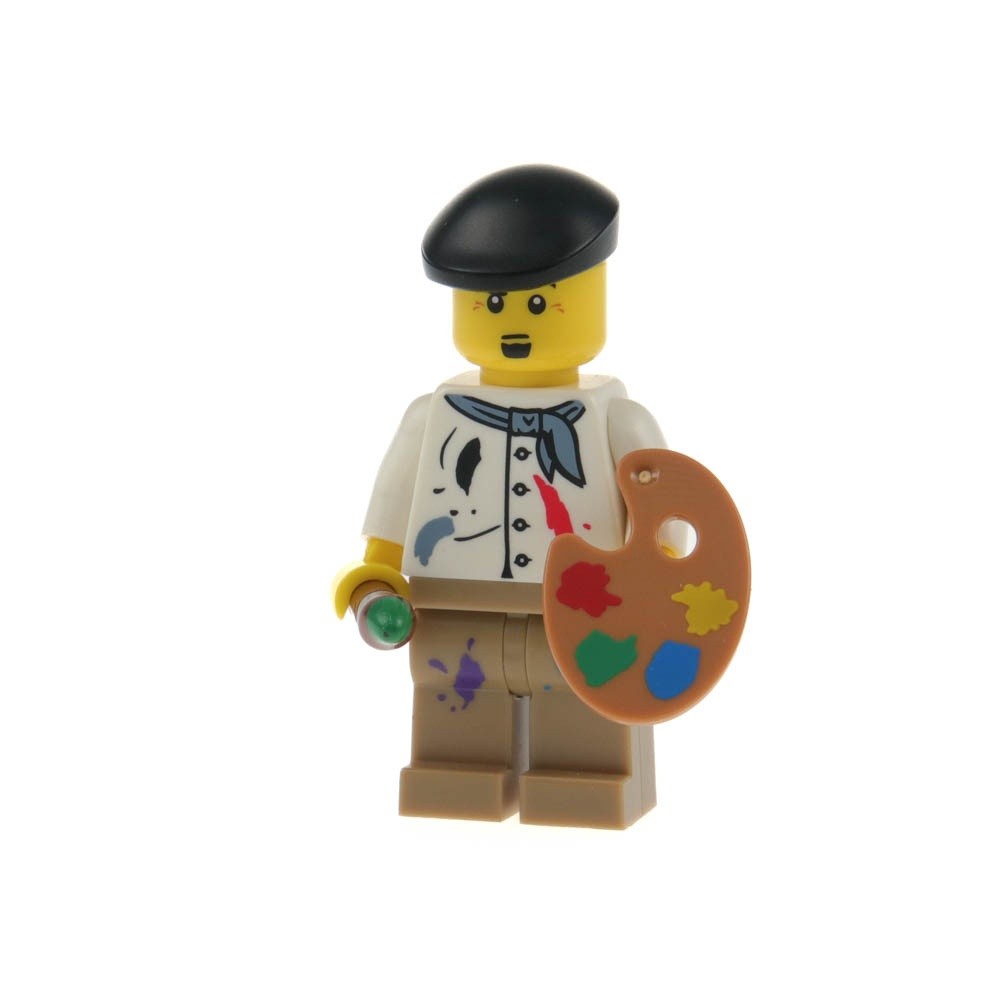1X Lego Minifigures Series 4 Artist Color Palette Brush Hat 8804 COL062 COL04-14