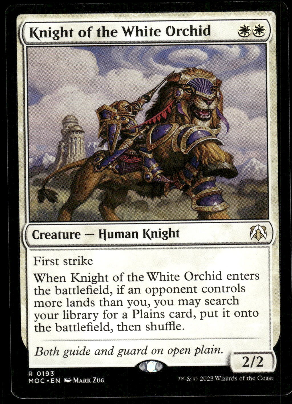 1x Knight of the White Orchid - Commander: March of the Machine - NM - MTG