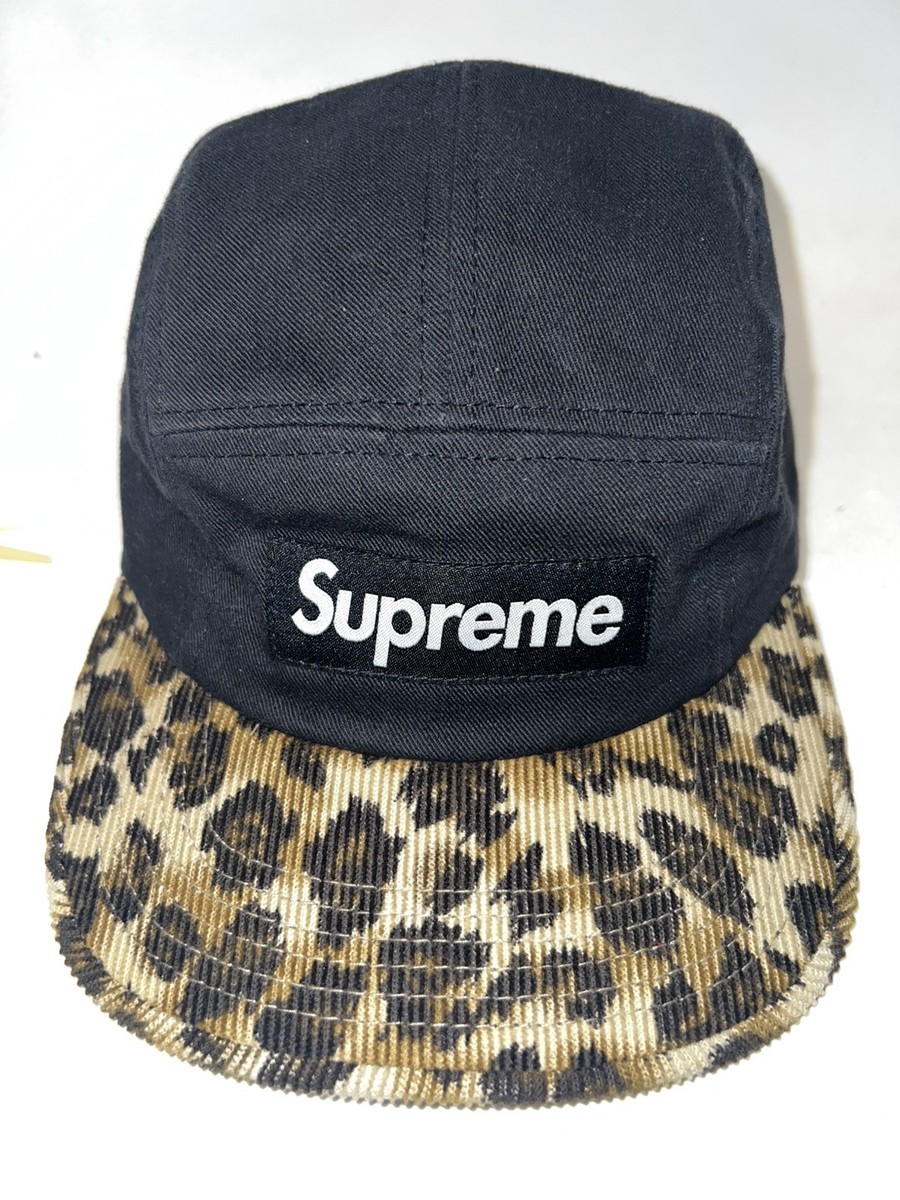 Supreme Leopard Camp Cap ブラック 2001年 FW11 Supreme Safari Camp Cap Black Leopard Used Rare Vintage | eBay
