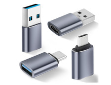 USB to USB C Adapter 4 Pack, 2 Type C Female to A Male Charger Converter........