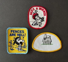 Vintage 1970's Peanuts SNOOPY Charlie Brown patch collection - MINT UNUSED