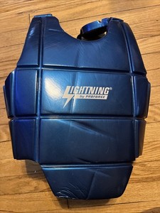 Lightning By Proforce Chest Protector Blue Size Large Hook and loop straps