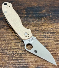 Spyderco Para 3 PM3 Micarta - CPM CRUWEAR - C223MPCW FACTORY SECOND