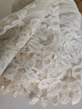 ANTIQUE,LACE,HANDMADE,BOBBIN,TAMBOUR,LACE,HUGE AMOUNT APPROX 14 FT LONG X 10"