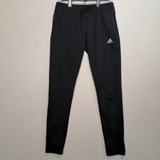 Adidas Womens Climalite Soccer Pants Small Black Athletic Tapered Leg
