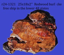 Redwood Burl Slab DIY Craft Wood Table Redwood R24-1321
