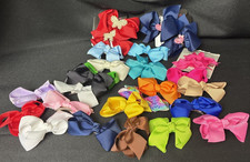 Lot of 27 Small to Medium Clip in Hair Bows for Girls. Avg Size 3.5" W x 2.5" L