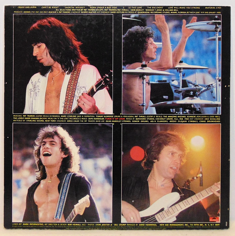 Pat Travers Band –Crash And Burn-1980 Polydor Classic Rock Vinyl LP Record - Image 2 of 4