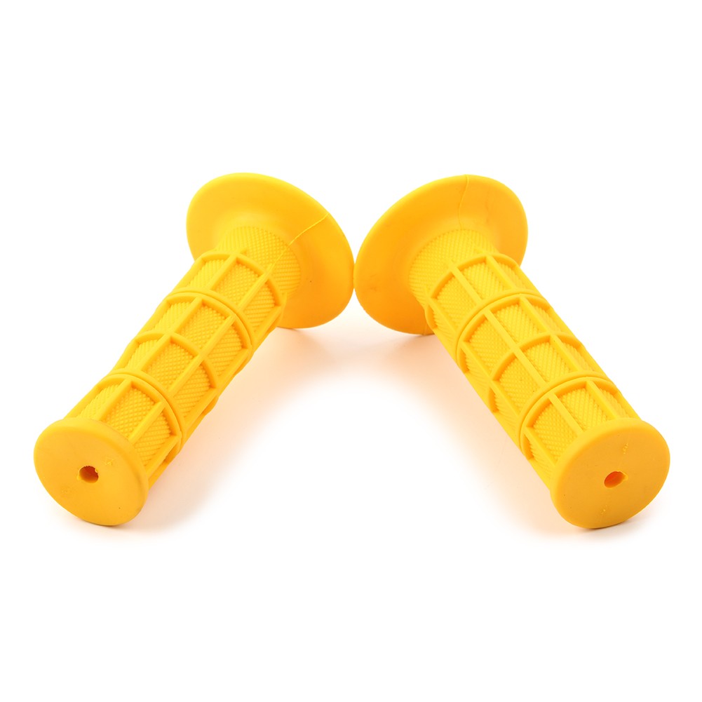 Yellow Rubber 7/8"&1" Pro Hand Grips Throttle Handle Bar ATV MX Dirt Bike Enduro
