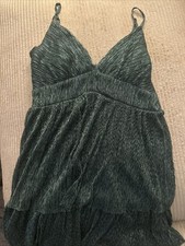 Shimmery Teal Mini Dress Women's