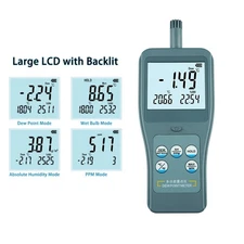 Portable Dew Point Meter with 0.01 High Display Resolution PPM Range 0~50000