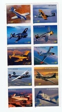 Scott # 3916 - 3925 US American Aviation   Block 10 stamps Free ship M/NH O/G