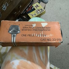 VINTAGE REALISTIC ELECTRET CONDENSER STEREO MICROPHONE 33-919 NEW IN BOX