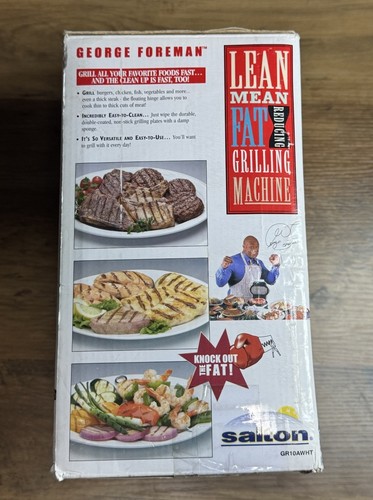 George Foreman "Lean Mean Fat Reducing Grilling Machine" GR10AWHT  New Open Box - 第 2/15 張圖片