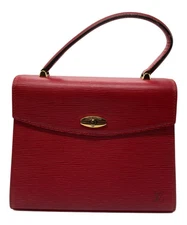 Louis Vuitton Marzelle Red Leather Handbag M52377 SN1338