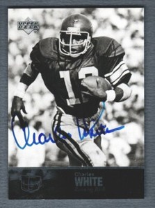 CHARLES WHITE USC SIGNED AUTOGRAPHED CERT. 2011 UD CARD 1979 HEISMAN - NR-MT