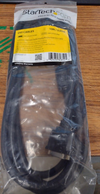 Startech 10 ft DVI-I Dual Link Digital Analog Monitor Extension Cable 29 Pin -45