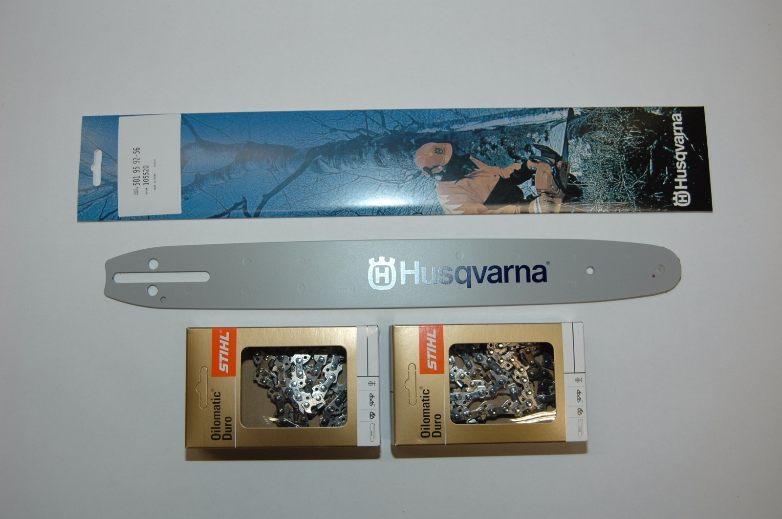 SECURA Sägeketten 2er-Set 25cm – Hartmetall-Kette 3/8LP 1,3mm 40TG Für Husqvarna & Einhell Kettensägen