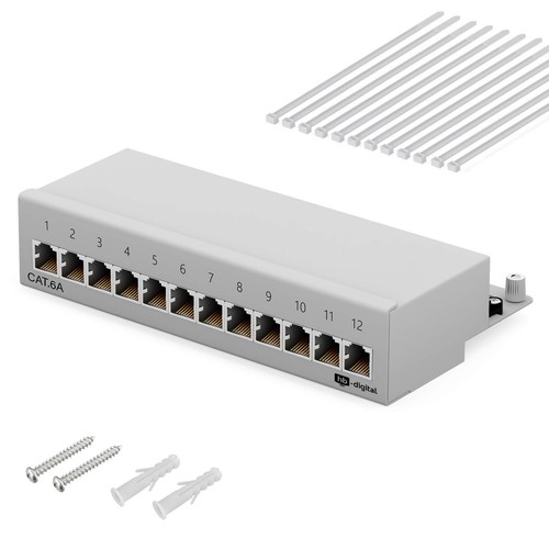 Cat6 Cat6a Patchpanel 12 8-Port RJ45 geschirmt Desktop Aufputz 1 10 GB Profi LAN - Photo 37/109