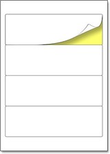 25 Fogli, 100 Pezzi Etichette per Raccoglitori Adesive Bianche A4-192 x 61 mm