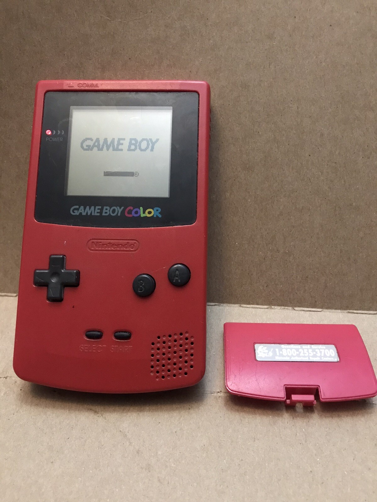 Nintendo GameBoy Color Console Berry Red CGB-001 Cleaned Tested Working ...