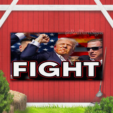 TRUMP FIGHT ASSASSINATION ATTEMPT 2024 Flag Ourdoor Banner Fight Fight