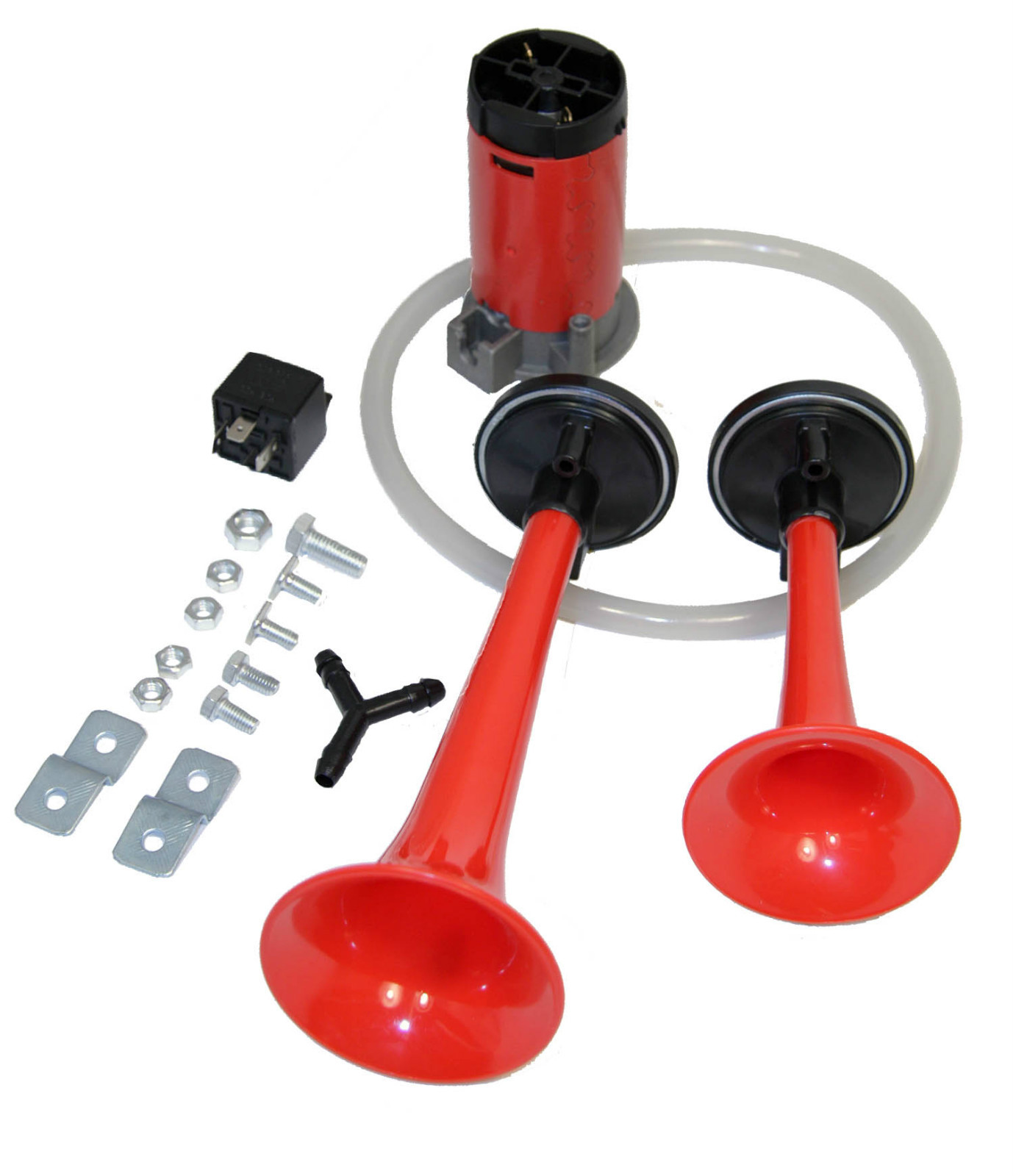 Two tone twin trumpet air horn set 12 volt