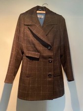 New Eloise Grey, Isle Of Mull Weavers, Ladies Brown Jacket Coat Size 10