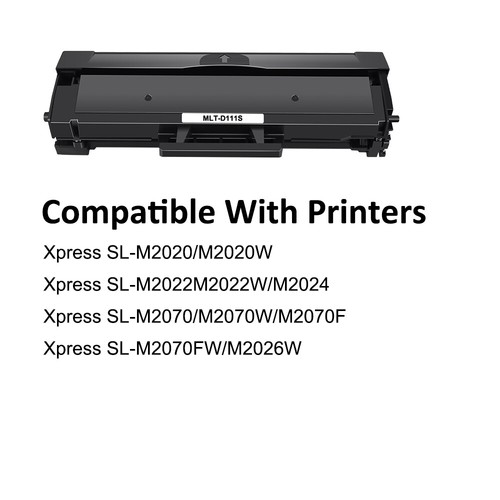 1 Cartucho de tóner negro MLT-D111S para Samsung Xpress M2026W M2024W M2022W M2020W - Imagen 4 de 5