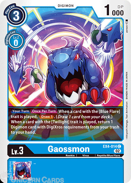 EX4-014 Gaossmon :: Common Digimon Card :: EX04: Alternative Being ::