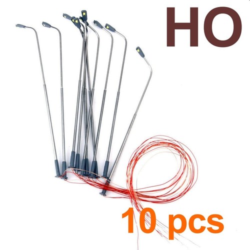 &eacute;clairage D&eacute;coratif Miniature Lot De 5 Lampadaires HO Style Ancien &agrave; LED CMS Blanc Chaud - Pour Maquettes Appliques Style Ancien LED Blanc Chaud