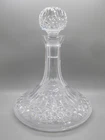 Vtg Waterford Crystal Lismore Ships Decanter Notched Base &Stopper Ireland 9.75"