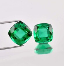 1 Pair Flawless Green Zambian Emerald Gemstone GIT Certified All Size Available