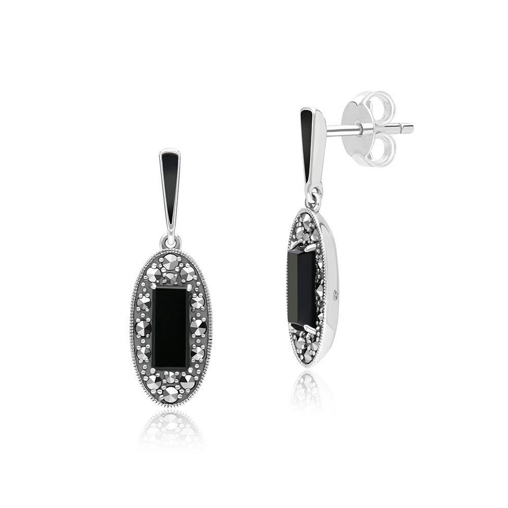 Orecchini a perno in argento sterling 925 con pietre preziose e