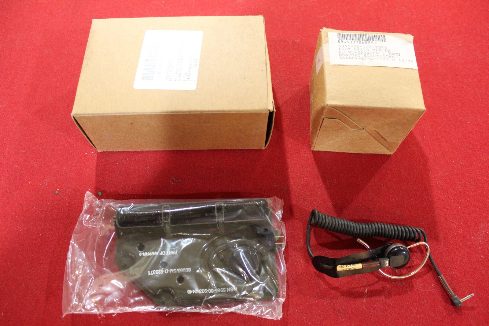 MILITARY SURPLUS HELMET RADIO PRR-9 SPEAKER HORN RECEIVER HE
