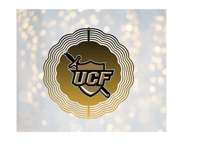 Golden Knights UCF 8inch 3D Round Wind Spinner