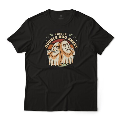This Is Double Boo Sheet Ghost Funny Halloween Graphic T-Shirt