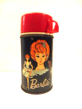 Barbie 1965, con Midge y patrón, lonchera escolar de metal termo