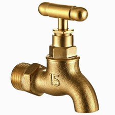 1X Ersatz Messing Wasserhahn Wand Außen Verwendung 20mm Gewinde Küche/Bad Neu