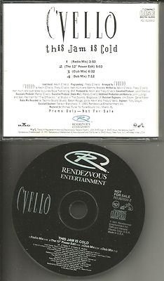 C VELLO This Jam is Cold CLUB & 12 INCH MIX & DUB PROMO DJ CD Single cvello 1991