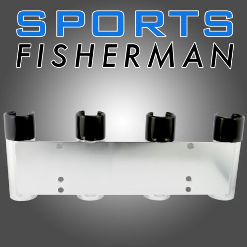 PROFESSIONAL BOAT/BULL BAR FISHING ROD HOLDER/CARRIER ALUMINIUM 4 HOLE - Picture 7 of 8